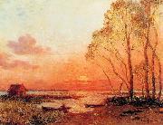 unknow artist Sunset in Briere III Germany oil painting artist